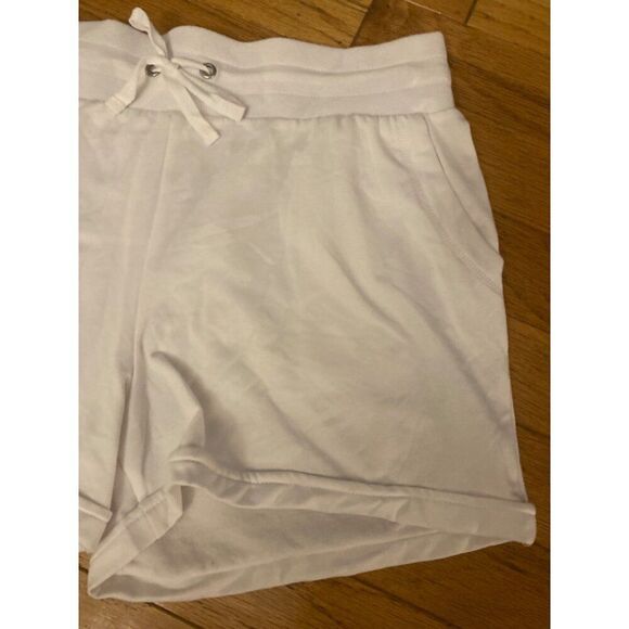 The Sweatshirt Project women's White casual comfort Drawstring sweat Shorts XL - Picture 3 of 8